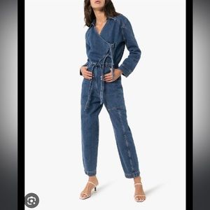 Nanuska Naki tied front denim boilersuit- indigo (BNWOT) XS